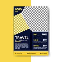 folleto de viaje, plantilla de folleto de viaje creativo simple vector