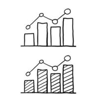 Business growth chart with bars. vector