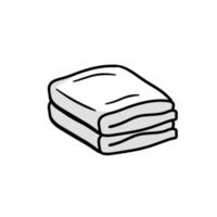 Folded towel or cloth. vector