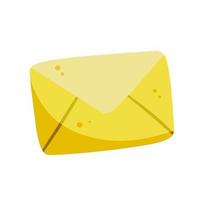 Letter. Cute yellow envelope vector