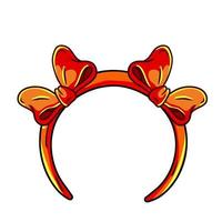 Headband with red bow. vector