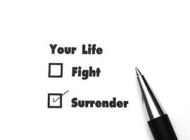 Your select is Fight or Surrender, ink print, check Surrender photo