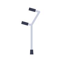 Metal crutch. Disabled person stick. vector