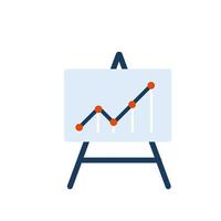 Business diagram. Graph at presentation. vector