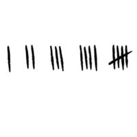 Tally marks. Prison sticks lines counter