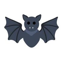 Bat. Flying nocturnal beast. Funny vampire vector