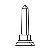 Obelisk. Outline stone monument. vector