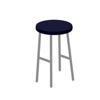 Stool. Kitchen blue chair vector