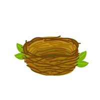 Bird nest. Element of forest. vector