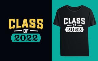 camiseta clase de 2022 vector