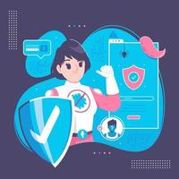 antivirus apps program illustration background vector