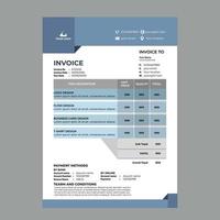 modern simple invoice design template vector