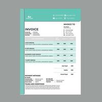 Professional business invoice design template vector