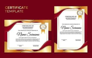 certificado de logro moderno vector