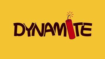 Animated Text of Dynamite. Suitable for education, science, games and multipurpose content. video