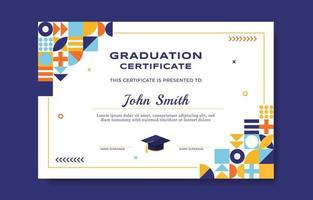 Modern Geometric Graduation Certificate vector