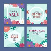 Spring Sale Social Media Post vector