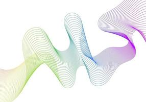 colorful spectrum background or dynamic flowing vector wave lines isolated on white background