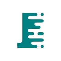 letter j fluid logo vector