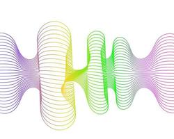 fondo de espectro colorido o líneas de onda de vector de flujo dinámico aisladas sobre fondo blanco