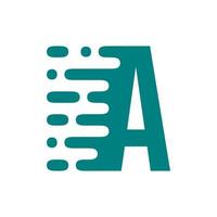 letter a fluid logo vector