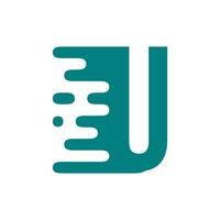 letter u fluid logo vector