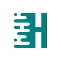 logotipo fluido de la letra h vector
