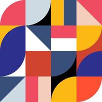 Póster de arte minimalista de geometría con forma y figura simples. diseño de patrón de vector abstracto en estilo escandinavo para banner web, presentación de negocios, paquete de marca, estampado de tela, papel tapiz