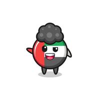 uae flag character as the afro boy vector