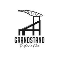 grandstand building inspiration illustration logo vector