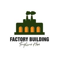 logotipo de ilustración de inspiración de edificio de fábrica industrial vector