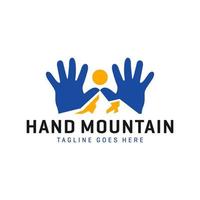 mountain hand inspiration illustration logo vector