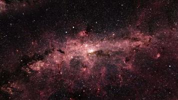 exploração de viagens de galáxias espaciais para nebulosa rosa