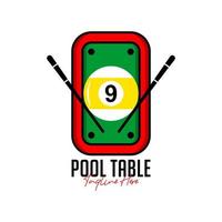 pool table sports inspiration illustration logo vector