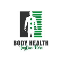 human body health inspiration illustration logo vector