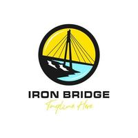 iron bridge building inspiration illustration logo vector