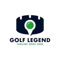 golf sport vector illustration logo design