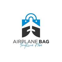 airplane bag inspiration illustration logo design vector