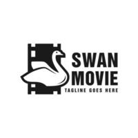 logotipo de ilustración de inspiración de película de cisne de la industria vector