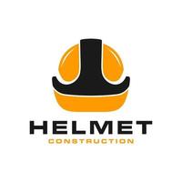 construction safety helmet illustration logo design vector