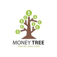 árbol de dinero educación inversión ilustración logo vector