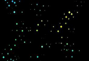 Dark blue, yellow vector pattern in polygonal style with circles.