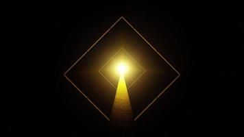 Glowing Yellow Dim Light in the Diamond Shape Way video