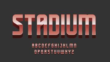 tipografía futurista mayúscula 3d roja vector