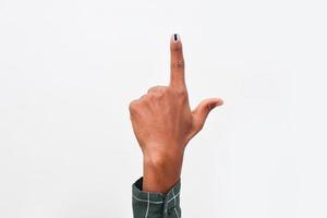 mano de votante indio con signo de votación foto