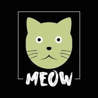 diseño de camiseta de gato vector