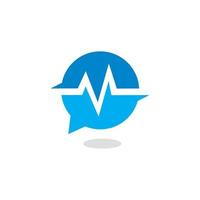 Diagnose Chat Vector , Medical Logo