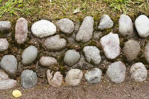 Cobblestone texture. Cobblestone background. Natural background. Old cobblestones. photo