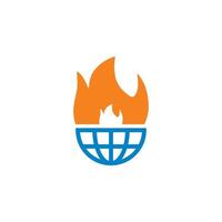 Global Fire Vector , Abstract Logo