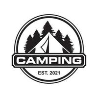 vector de camping, vector de logotipo de aventura